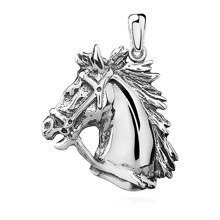 Zawieszka srebrna duży koń konik