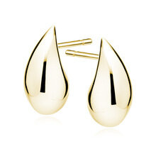 Kolczyki Teardrop pozłacane średnie krople 18 mm