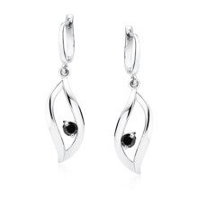 Srebrne kolczyki pr.925 czarna cyrkonia