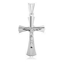 Srebrny (pr.925) krzyżyk diamentowany