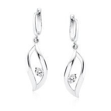 Srebrne kolczyki pr.925 Cyrkonia biała