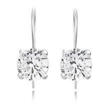 Srebrne kolczyki pr.925 Cyrkonia okrągła średnica 6mm