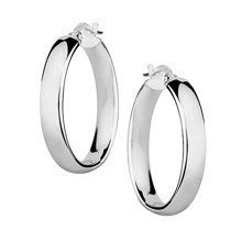 Srebrne kolczyki kółka - wysoki połysk