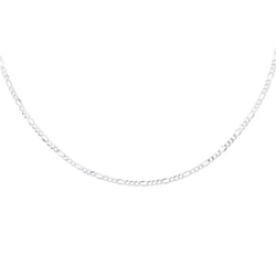 Łańcuszek diamentowany figaro płaskie pr. 925 Ø 050, rodowany