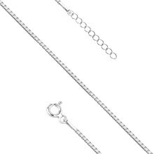 Bransoletka srebrna delikatna splot kostka wenecka 1,0 mm