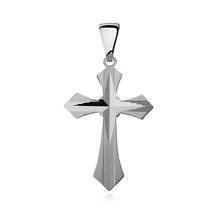 Krzyżyk srebrny diamentowany ozdobny