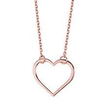 Srebrny naszyjnik pr.925 serce, różowe złoto