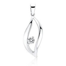 Srebrna zawieszka pr.925 Cyrkonia biała