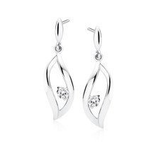 Srebrne kolczyki pr.925 Cyrkonia biała