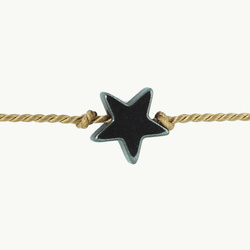 Bransoletka pozłacana na sznurku z gwiazdką