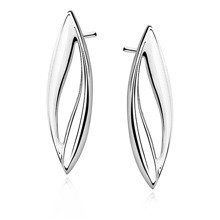 Srebrne kolczyki pr.925 eleganckie, wysoki połysk i satyna