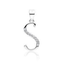 Zawieszka srebrna ozdobna literka S