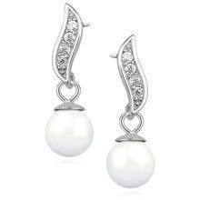 Srebrne kolczyki pr. 925 perełki z cyrkoniami