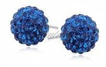 Kolczyki kulki 10mm capri blue