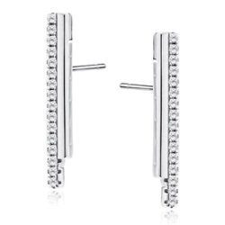 Srebrne kolczyki pr. 925 z białymi cyrkoniami