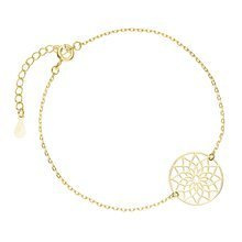 Srebrna pr.925 pozłacana bransoletka - mandala