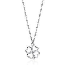 Naszyjnik srebrny czterolistna koniczyna