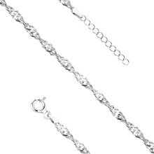 Srebrna bransoletka na nogę singapur pr.925