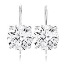 Srebrne kolczyki pr.925 Cyrkonia okrągła średnica 12mm