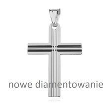 Srebrny (pr.925) krzyżyk diamentowany