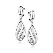 Srebrne kolczyki pr.925 Cyrkonia biała