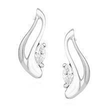 Eleganckie srebrne kolczyki sztyfty pr.925 z cyrkonią białą