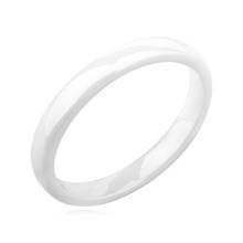 Bialy pierścionek ceramiczny 3mm