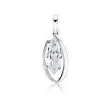 Srebrna zawieszka pr.925 biała cyrkonia