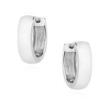 Srebrne kolczyki kółka - wysoki połysk