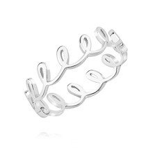 Pierścionek srebrny minimalistyczny zawijany szlaczek