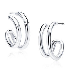 Srebrne kolczyki pr.925 - dwa kółka