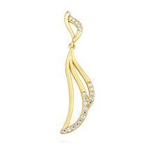 Srebrna zawieszka pr.925 pozłacana z cyrkoniami