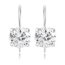 Srebrne kolczyki pr.925 Cyrkonia okrągła średnica 7mm