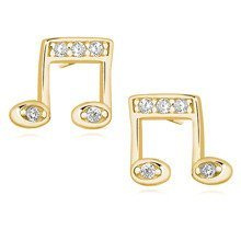 Srebrne pozłacane kolczyki pr. 925 nuty z cyrkoniami