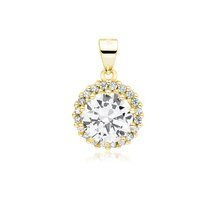 Zawieszka Melanie pozłacana ślubna z dużą cyrkonią