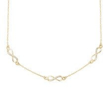 Naszyjnik pozłacany z nieskończonością trzy zawieszki