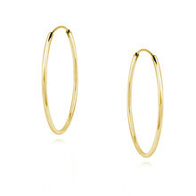 Kolczyki pozłacane duże kółka 40 mm