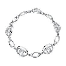 Srebrna bransoletka pr.925 biała cyrkonia