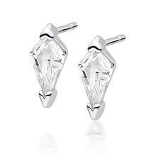 Srebrne pr.925 kolczyki z białą cyrkonią