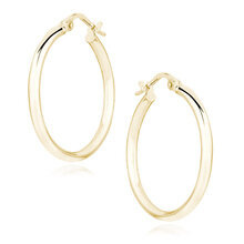 Srebrne pozłacane kolczyki kółka - wysoki połysk