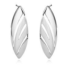 Srebrne kolczyki pr.925 eleganckie satynowane