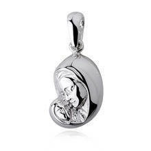 Srebrny medalik Matka Boska Madonna trójwymiarowy wizerunek
