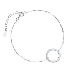 Srebrna bransoletka pr.925 z kółkiem