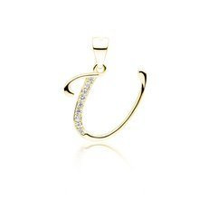 Zawieszka pozłacana ozdobna literka U