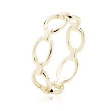 Pierścionek pozłacany łańcuch