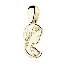 Srebrny pozłacany medalik Matka Boska Madonna