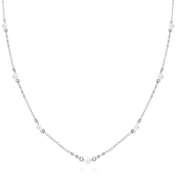 Choker Nusa srebrny z perełkami