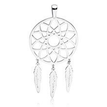 Srebrna zawieszka pr.925 duży łapacz snów