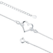 Srebrna (925) bransoletka - serce i nieskończoności z białymi cyrkoniami