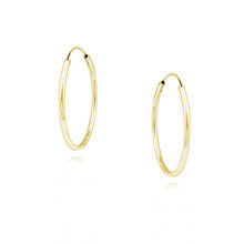 Kolczyki pozłacane duże kółka 25 mm